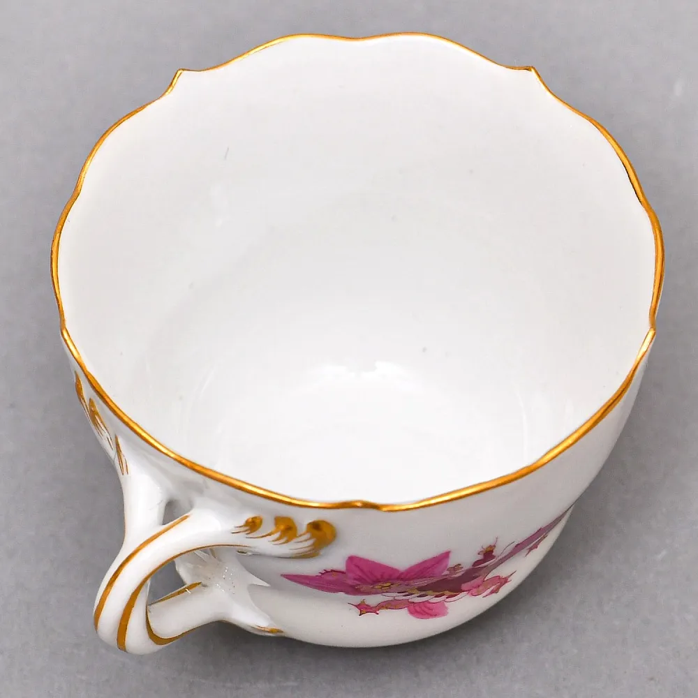 Коллекционная Кофейная пара «Розовый Дракон», MEISSEN Германия, первая половина ХХ века. 