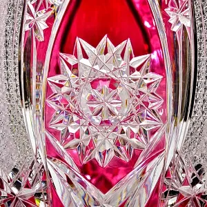 Большая Ваза Розового Хрусталя JOSKA BODENMAIS Германия Н-40 см., конец 60-х гг.