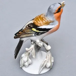 Коллекционная Фарфоровая статуэтка «Птица на ветке», ROSENTHAL Германия - 1960 год.