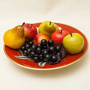 Коллекционная Тарелка - Блюдо из серии «Золото Роз» Фарфор Hertel, Jacob&Co. Германия D-30см.