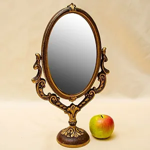 Классическое Настольное Двухстороннее Будуарное Зеркало, Бронза, Франция, середина ХХ века.