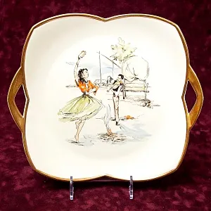 Коллекционное Сервировочное Блюдо - Тарелка «ТАРАНТЕЛЛА», Фарфор  KAISER Германия.