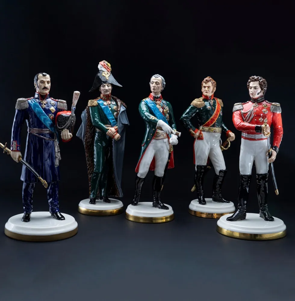 Коллекционная Авторская Статуэтка «Генералы Отечественной Войны 1812 года - Платов М.И.», фарфор, Россия. 