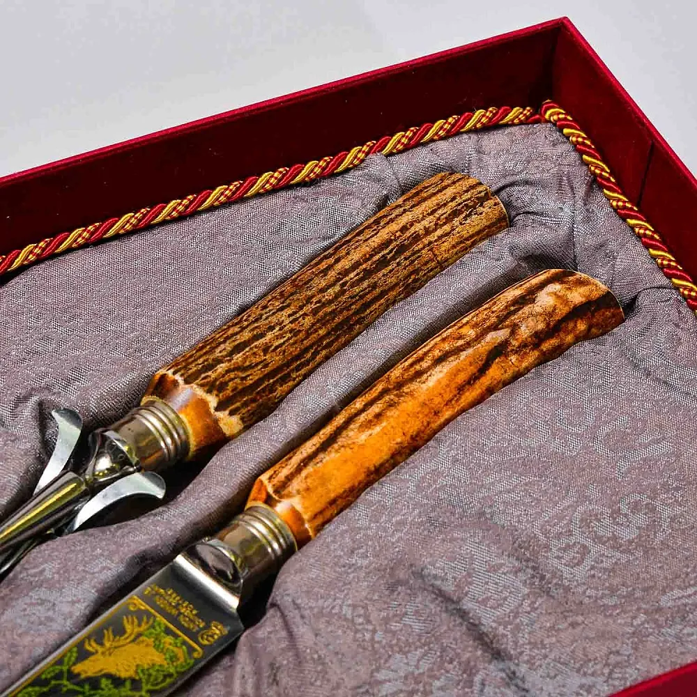 Набор для Барбекю «Охота» из 2-х предметов, Германия, ANTON WINGER Solingen, 60 -е годы ХХ века.