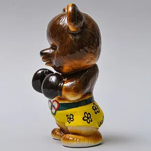 Коллекционная Фарфоровая Статуэтка «Олимпийский Мишка - Боксер», Россия.