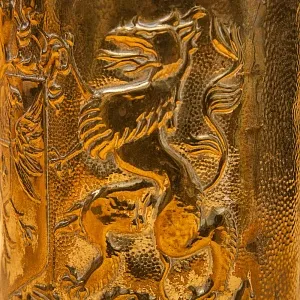 Винтажное Латунное Ведёрко для охлаждения шампанского или вина «Рыцарский Герб», Англия 50 гг. 