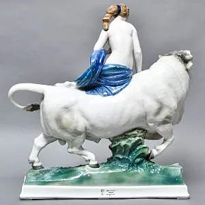 Редкость! Очень Большая Фарфоровая статуэтка «ПОХИЩЕНИЕ ЕВРОПЫ», Karl Ens Германия, начало ХХ века. 