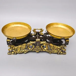 Старинные Кухонные - Торговые весы с чашками «SPERLING» на 10 кг. Варшава 50-е годы ХХ век!