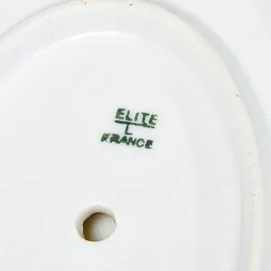 Редкость! Соусник - Судок с крышкой и ложкой "Цветы Ирисы" , Limoges Франция, середина ХХ века.