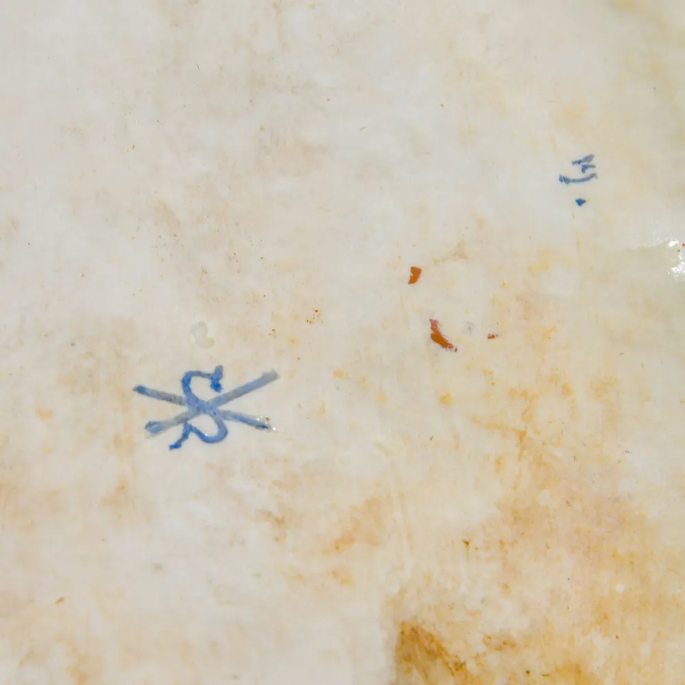 Антикварная Статуэтка «Арфистка и Кавалер - Репетиция», фарфор Scheibe - Alsbach, Германия.