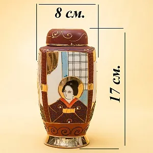 Фарфоровая Чайница - Вазочка - Баночка с крышкой Япония, 50 -е годы  ХХ века.