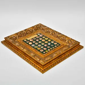 Коллекционное Настенное Панно - Картина «Старинные Латунные пуговицы», Россия конец XIX - начало ХХ века.