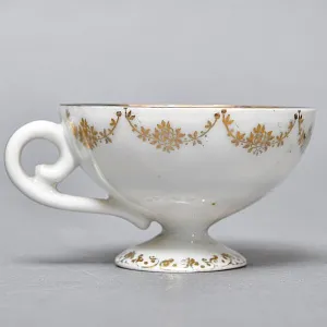 Антикварная Фарфоровая Кофейная пара «Две нимфы и путти», Erdmann Schlegelmilch Германия. 