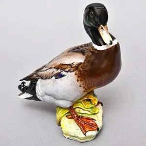Коллекционная Фарфоровая статуэтка «Утка - Селезень», Испания, 50-70 годы ХХ века. 