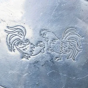 Винтажный Алюминиевый Судок - Кастрюля - Жаровня «Петух в вине» Франция, 50-е годы ХХ века!