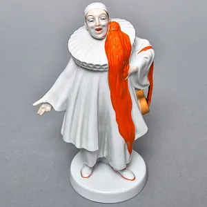 Антикварная Фарфоровая статуэтка «Поющий Пьеро», ROSENTHAL Германия - 1918 год.