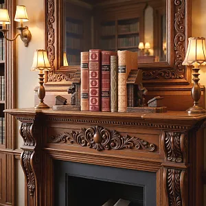 Авторские Деревянные Букенды - Держатели - Подставка для книг «Учёные Терьеры», Германия, 60-е гг.