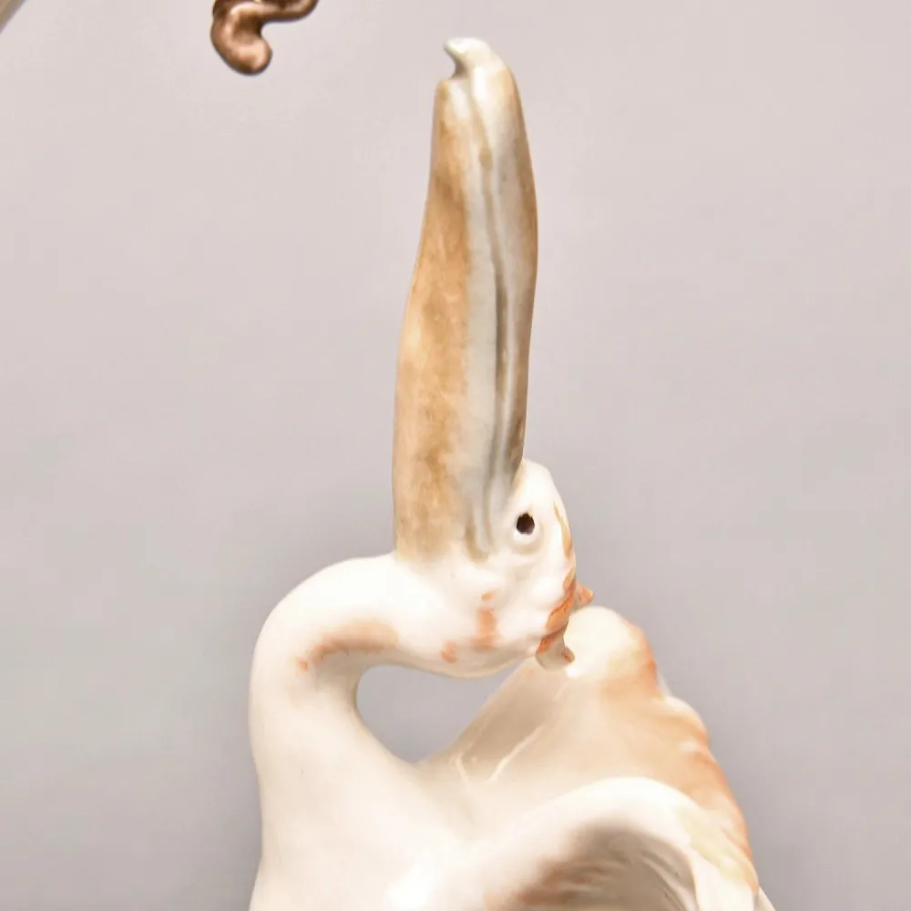 Коллекционная статуэтка «Девушка и Пеликан», Фарфор Hutschenreuther Германия, 1955 - 1968 годы.