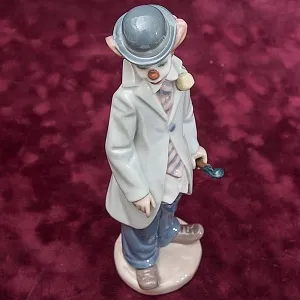 Фарфоровая статуэтка «Клоун со скрипкой» Lladro, Испания - 1987 год.