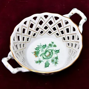 Фарфоровая Вазочка - Сухарница - Мелочевница «Индийский Цветок» , HEREND Венгрия.