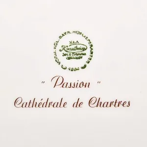 Фарфоровая Тарелка «Тайная вечерня. Витражи Шартрского Собора», Krautheim & Adelberg Германия, 1945-1977 годы. 