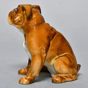 Коллекционная Фарфоровая статуэтка «Cобака. Английский бульдог» Hutschenreuther Германия, середина ХХ века.