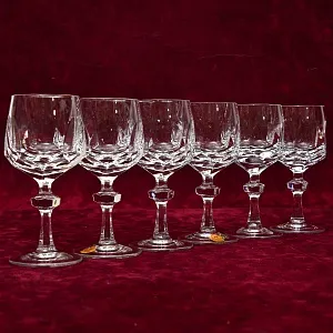 Набор Хрустальных Бокалов для Вина, серия «ANTIKA» NACHTMANN Германия, 70 -е гг.