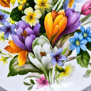 Коллекционная Фарфоровая Тарелка «Весенний букет», KAISER Германия, 1970 - 1990 года.