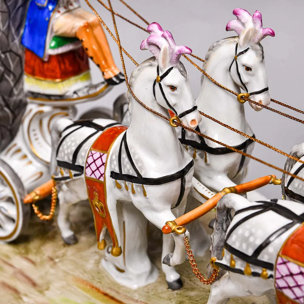 Редкость! Большая Фарфоровая статуэтка «КАРЕТА», SITZENDORF Германия, середина ХХ века.