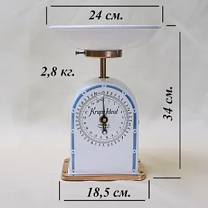 Редкость! Старинные Кухонные Весы в Фарфоровом корпусе KRUPS IDEAL, Германия -1915 год.