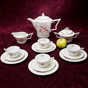 Чайный сервиз «TIRANA» на 4-е персоны Фарфор Розенталь / Rosenthal Германия -1930 год.