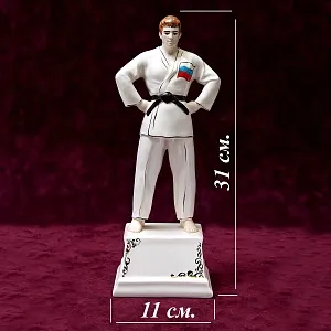 «Борец Дзюдо» - Авторская Коллекционная Фарфоровая Статуэтка, Россия.