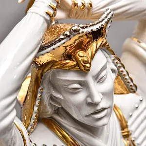 Большая Авторская Фарфоровая статуэтка «Самурай - Путь Воина», Ahura Италия, 80-е годы ХХ века.