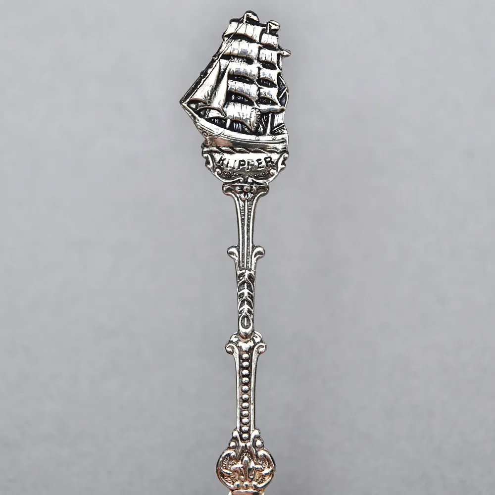 Сервировочный Набор Коллекционных  Десертных Ложек «Парусные Корабли», Silverplate Германия.