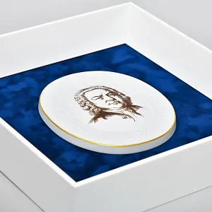 Картина - Панно - Фарфоровая Плакетка «Иоганн Себастьян Бах», MEISSEN Германия -1978 год.