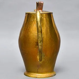 Антикварный Латунный Кофейник - Чайник - Кувшин на 4,5 литра, Франция начало ХХ века.