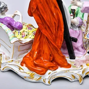 Редкость! Коллекционная Фарфоровая статуэтка «ПОРТРЕТ», Edme Samson et Cie Франция, 1940 - 1969 годы. 