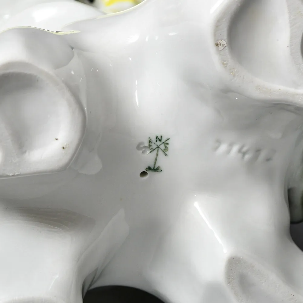 Большая Фарфоровая Статуэтка Птицы «Розовый Какаду» Н-36 см., Karl Ens Германия, первая половина ХХ века.