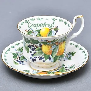 Коллекционная Фарфоровая Чайная пара «ГРЕЙПФРУТ», ROYAL ALBERT Англия.