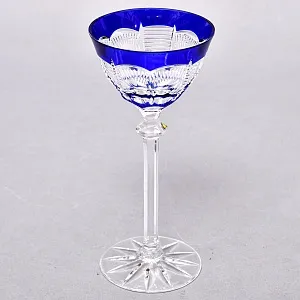 РЕДКОСТЬ! Бокал для вина «Oskar» Цветной Хрусталь, JOSEPHINENHUTTE, Германия, 40 гг.