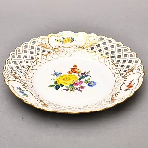Коллекционное Фарфоровое Блюдо - Тарелка «Букет», MEISSEN / МЕЙСЕН Германия, середина ХХ века. 