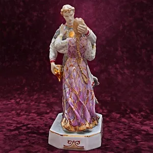 Редкость! Авторская Роспись - Фарфоровая Статуэтка «РУСЛАН И ЛЮДМИЛА» РОССИЯ ДФЗ Дулево.