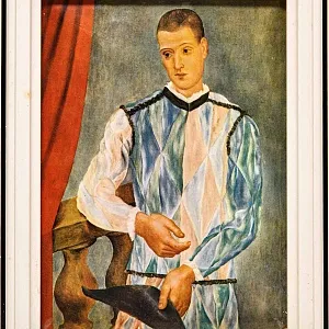 Картина - Портрет - Миниатюра «АРЛЕКИН», Металл, Эмаль Италия, вторая половина ХХ века.