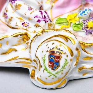 Редкость! Коллекционная Фарфоровая статуэтка «ПОРТРЕТ», Edme Samson et Cie Франция, 1940 - 1969 годы. 