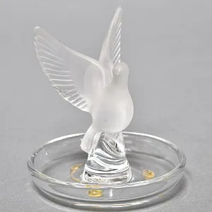 Хрустальная Подставка «Голубь» для колец и украшений в стиле Арт Нуво, Lalique Франция. 