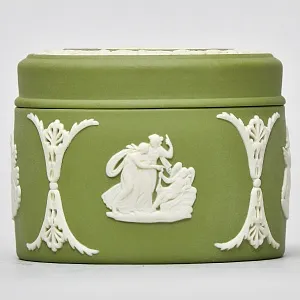 Коллекционная Шкатулка - Бонбоньерка «Античная Колесница», Яшмовый Фарфор WEDGWOOD, Англия.