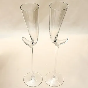 Пара Коллекционных Авторских Стеклянных Фужеров «PRICCOLO», Rosenthal Германия.