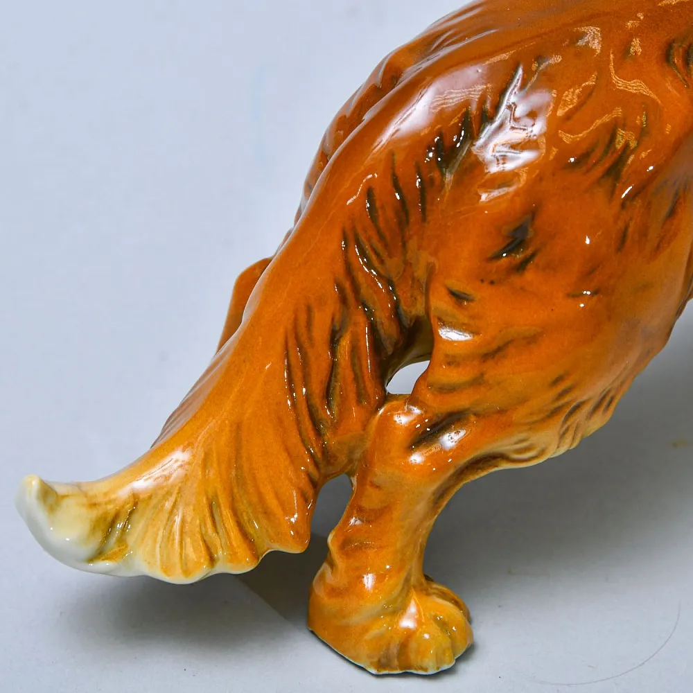 Редкость!!! Антикварная Фарфоровая статуэтка «Собака -  Длинношерстная Такса», Карл Энс / Karl Ens, Германия.