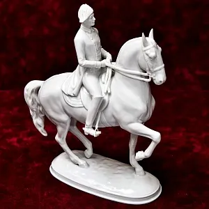 Редкая! Коллекционная Фарфоровая статуэтка «РЫСЬ», Wiener Porzellanmanufaktur Augarten, Австрия, середина ХХ века.