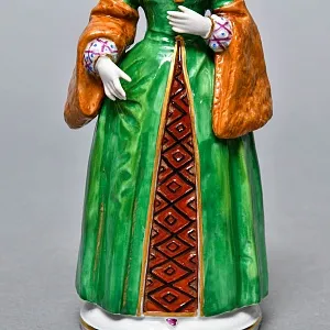 Полная Коллекционная серия Фарфоровых статуэток «Генрих VIII и его шесть жен», Sitzendorf Германия.